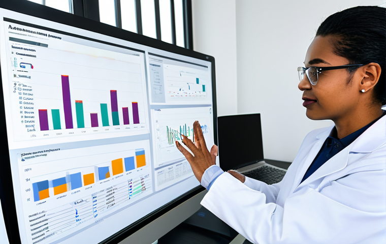 AI 하드웨어 가속기 성능 검증 방법 - Dataset Diversity Validation**

"A data scientist, fully clothed in a professional lab coat, analyzi...