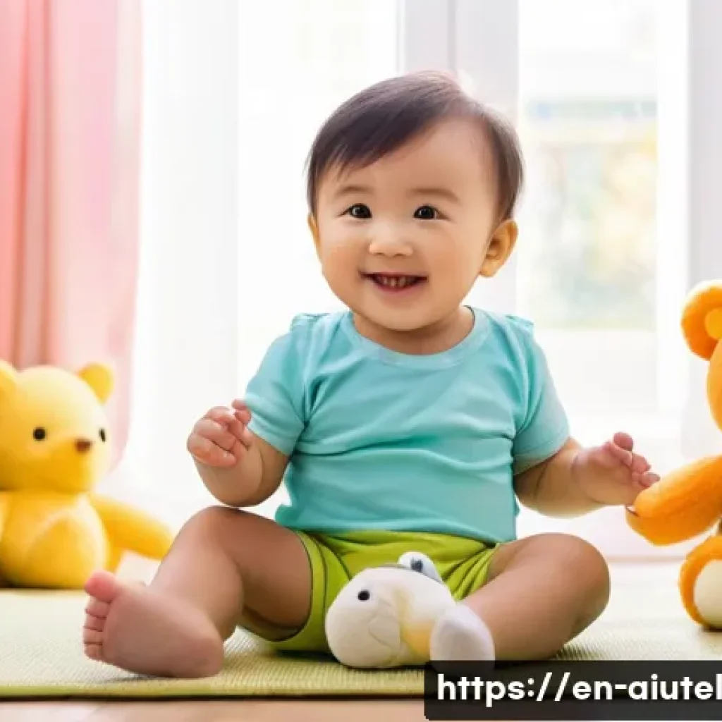 AI 하드웨어 가속기의 애플리케이션 영역 - **Prompt:** A toddler wearing a cute animal-themed diaper, sitting on a colorful playmat surrounded ...
