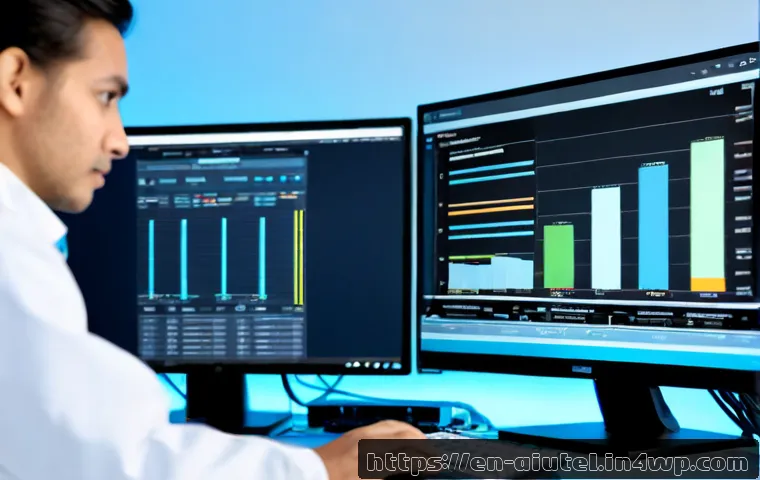Home 17 AI 하드웨어 가속기의 성능 평가 기준 - Photorealistic high-end AI hardware benchmarking lab, close view of a compact accelerator card mount...